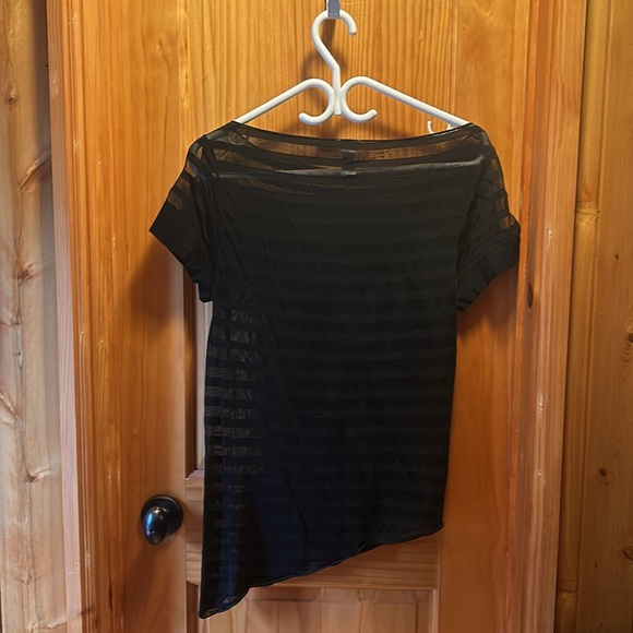 Philippe Matignon - Mesh / Stretchy / Slit Shoulder / Top / Beach Cover Up - Picture 3 of 4